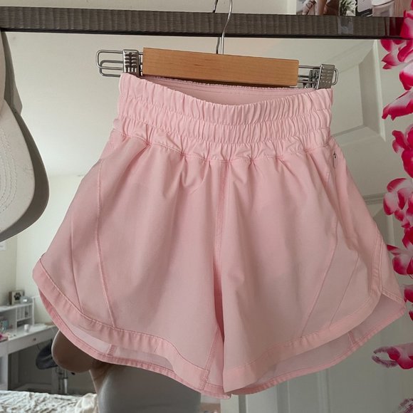 lululemon athletica Pants - Track that Mid-Rise Lined Short 5" in Strawberry Milkshake